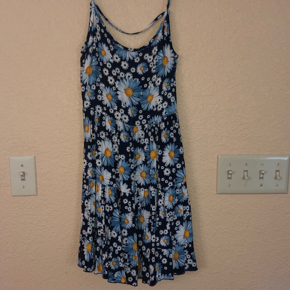 Spaghetti strap floral summer dress